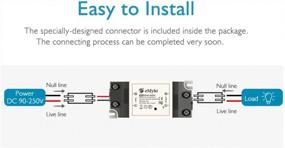 img 3 attached to Smart Wifi Switch Relay, EMylo Wireless Remote Control WiFi Light Switch 90-250V One Channel Voice Control Outlet Timer Работа с Alexa Google Assistant Приложение Smart Life через Iphone Android 1 PACK
