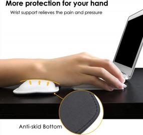 img 2 attached to Protect Your Hand With ProElife Soft Mouse Wrist Support Pad - Waterproof PU Leather Wrist Pillow Mat For Pain Relief At Home, Office, School, Gaming And Laptop Mouse