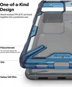 img 1 attached to Защитите свой Galaxy S20 Ultra с помощью Ringke Fusion-X: прозрачная задняя панель и прочный противоударный чехол-бампер из ТПУ для телефона
