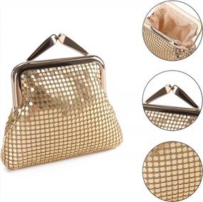 img 1 attached to Aluminum Metal Mesh Coin Purse With Small Buckle For Women - Ideal For Girls And Everyday Use
