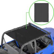 🚀 alien sunshade jeep wrangler yj (1987-1995) & tj (1996-2006) - full-length mesh sun shade for tj & yj 2 door - blocks uv, wind, noise – jeep bikini top cover for tj & yj (black) логотип