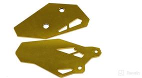 img 1 attached to PRO-KODASKIN Motorcycle CNC Aluminum Foot Rest Rearset Plate Guard For Yamaha YZF R3 2015 2016 YZF R25 2013 2014 2015 (Gold)