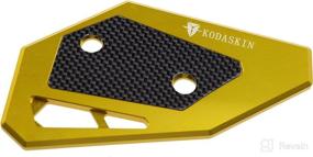 img 2 attached to PRO-KODASKIN Motorcycle CNC Aluminum Foot Rest Rearset Plate Guard For Yamaha YZF R3 2015 2016 YZF R25 2013 2014 2015 (Gold)