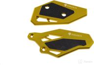 pro-kodaskin motorcycle cnc aluminum foot rest rearset plate guard for yamaha yzf r3 2015 2016 yzf r25 2013 2014 2015 (gold) logo