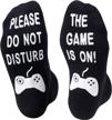 level up your gaming experience with happypop's men's gamer socks logo