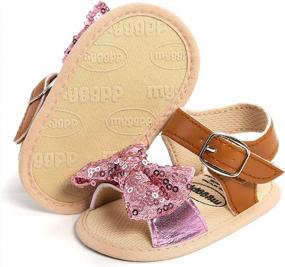 img 1 attached to Soft Sole Baby Sandals For Summer: Flat Beach Shoes, Perfect For First Walkers