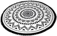black sand beach round towel by swimzip® for ultimate beach comfort logo