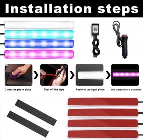 img 1 attached to Upgrade Your Car Interior With CIIHON RGB LED Strip Light Kit Controlled By Music And Bluetooth App