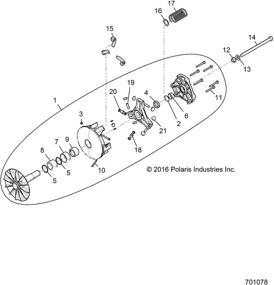 img 1 attached to 2014 2018 Polaris Primary Clutch 1323068