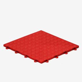 img 2 attached to Преобразите свой гараж с помощью прочной 1/2-дюймовой напольной плитки Grid-Loc цвета Victory Red — получите 12 упаковок!
