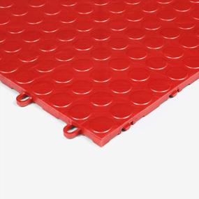 img 1 attached to Преобразите свой гараж с помощью прочной 1/2-дюймовой напольной плитки Grid-Loc цвета Victory Red — получите 12 упаковок!