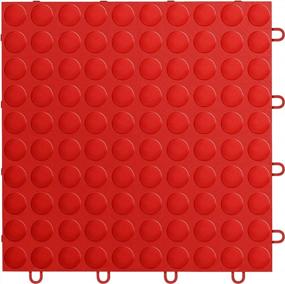 img 4 attached to Преобразите свой гараж с помощью прочной 1/2-дюймовой напольной плитки Grid-Loc цвета Victory Red — получите 12 упаковок!