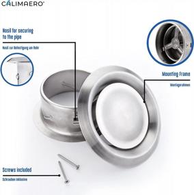 img 2 attached to Stainless Steel Calimaero TVE 4 Wall Air Vent - Round Adjustable HVAC Ventilation Cover