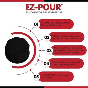 img 3 attached to 🔧 Enhance Your Gas Tank with EZ-POUR Solid Base Cap Replacement (2-Pack) - Fine Thread Edition