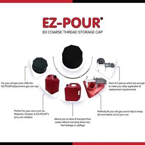 img 2 attached to 🔧 Enhance Your Gas Tank with EZ-POUR Solid Base Cap Replacement (2-Pack) - Fine Thread Edition