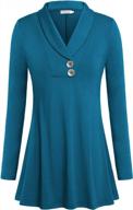 stay stylish this fall with ouncuty women's long sleeve button-down tops logo