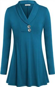 img 4 attached to Stay Stylish This Fall With Ouncuty Women'S Long Sleeve Button-Down Tops