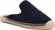 u-lite women's simple mule breathable flat espadrilles shoes, pure color mules logo