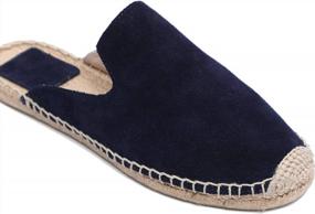 img 3 attached to U-Lite Women'S Simple Mule Breathable Flat Espadrilles Shoes, Pure Color Mules