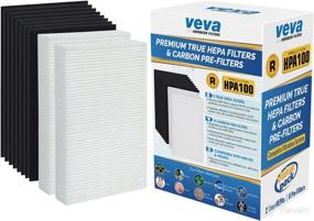 img 4 attached to 🔧 Upgrade Your Honeywell Air Purifier with the Complete Premium 2 HEPA Replacement Filter Pack Including 8 Activated Carbon Pre Filters