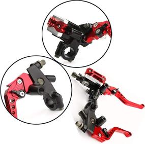 img 3 attached to 7/8 Inch Handlebar Universal Motorcycle Brake Levers Clutch Lever Brake Cylinder Replacement For Harley Yamaha Kawasaki Suzuki USW (Red)