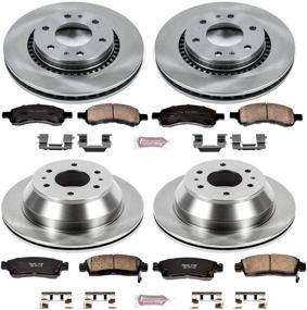 img 1 attached to 🔘 Power Stop KOE2085 Autospecialty Front and Rear Replacement Brake Kit: OE Brake Rotors & Ceramic Brake Pads - Enhanced Stopping Power for Your Vehicle