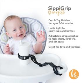 img 1 attached to Защитите чашку вашего ребенка с помощью 3-х комплектов BooginHead SippiGrip цвета охры, шалфея и черного