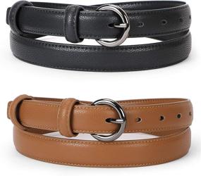 img 4 attached to WERFORU Women Leather Skinny Buckle Women's Accessories in Belts