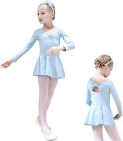 img 3 attached to Coralup Girls Bowknot Dance Leotard Girls' Clothing - Active
