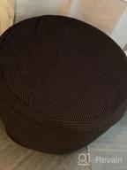 img 1 attached to Protect Your Ottoman In Style With H.VERSAILTEX Stretch Ottoman Cover - Fits 20"-23" Diameter, Dove review by Lynn Cook