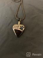 img 1 attached to Heart-Shaped Stainless Steel Pet Cremation Jewelry with Paw Print Memorial Urn Pendant - Perfect for Dogs and Cats review by Richard Cummings