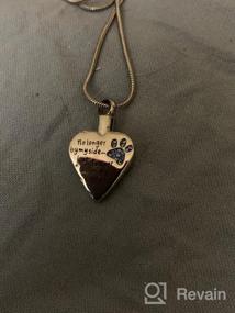 img 5 attached to Heart-Shaped Stainless Steel Pet Cremation Jewelry with Paw Print Memorial Urn Pendant - Perfect for Dogs and Cats