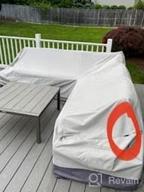 img 1 attached to ClawsCover 120" Patio Curved Sectional Sofa Covers Waterproof Outdoor Heavy Duty 600D Oxford Cloth Couch Cover Garden Lawn Furniture Set Cover,Windproof Straps,Air Vents,120“/82”L X 36" W X 39"/24" H review by David Ramirez