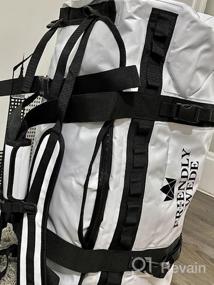 img 7 attached to Сумка Friendly Swede SANDHAMN - водонепроницаемая гимнастическая и путешественническая сумка на 60 литров для женщин и мужчин с рюкзачными лямками, черного цвета.