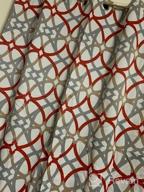 img 1 attached to Red And Gray Alexander Thermal Blackout Grommet Unlined Window Curtain Set Of 2 Panels, 52X96 Inch With Spiral Geo Trellis Pattern - DriftAway review by Brendan Baker
