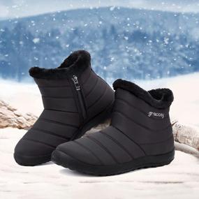 img 2 attached to Women'S Waterproof Snow Boots -Warm Ankle Booties With Anti-Slip Sole For Outdoor Activities, Cozy Lined Winter Shoes By Gracosy
