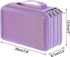 img 1 attached to BTSKY Handy Wareable Oxford Colored Pencil Case 72 Slots Pencil Organizer (Purple)