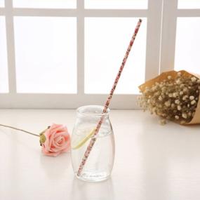 img 1 attached to 105-Count Extra-Long Vintage Floral Paper Straws For Weddings, Birthdays, Parties, Events, And Crafts, 12 Inches, Disposable And Eco-Friendly