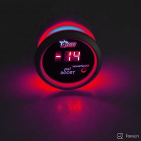 img 3 attached to 🚗 ESUPPORT Car 2" 52mm Digital Turbo Boost Gauge Red LED Light Indicator PSI Meter