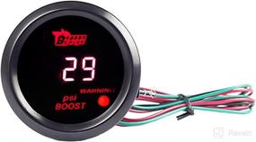 img 1 attached to 🚗 ESUPPORT Car 2" 52mm Digital Turbo Boost Gauge Red LED Light Indicator PSI Meter