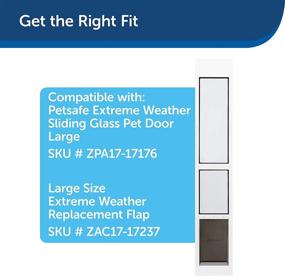 img 3 attached to PetSafe Replacement Flaps for Extreme Weather Sliding Glass Pet Door - Durable, Easy to Install Kit in Medium and Large Sizes (ZAC17-17222, ZAC17-17237)