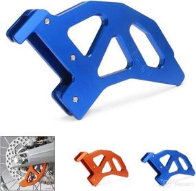 img 4 attached to 📸 JFG RACING CNC Aluminum Rear Disc Brake Cover Guard Protector - Blue | SX EXC XC XCW SXF XCF XCF-W EXC-F EXCR TE125 TE250 TE300 | Motorcycle Dirt Pit Bike