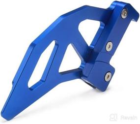 img 1 attached to 📸 JFG RACING CNC Aluminum Rear Disc Brake Cover Guard Protector - Blue | SX EXC XC XCW SXF XCF XCF-W EXC-F EXCR TE125 TE250 TE300 | Motorcycle Dirt Pit Bike