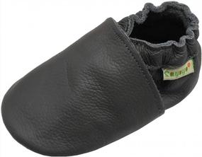 img 4 attached to SAYOYO Baby Leather Shoes: Soft-Soled Prewalkers For Infants And Toddlers