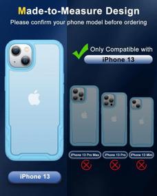 img 3 attached to Complete IPhone 13 Protection Kit: Humixx 5-In-1 Case With Screen & Camera Protector - Blue
