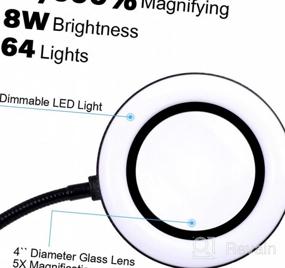 img 6 attached to Illuminate And Enhance Your Hobbies With A 10X Magnifying Glass Lamp - Adjustable Gooseneck, 3 Color Modes, And USB Powered For Versatility And Convenience