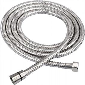 img 4 attached to Extra Long Shower Hose - 8Ft Stainless Steel Replacement Hose For Handheld Shower Heads By HOMEIDEAS