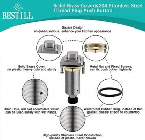 img 3 attached to Upgrade Your Sink With BESTILL'S Brushed Nickel Garbage Disposal Air Switch Kit – UL Listed And Cordless!