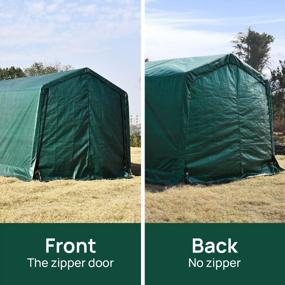 img 1 attached to Protect Your Car With Wonline'S Portable Auto Shelter: 10X15X8Ft Green Garage Canopy