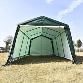img 4 attached to Protect Your Car With Wonline'S Portable Auto Shelter: 10X15X8Ft Green Garage Canopy